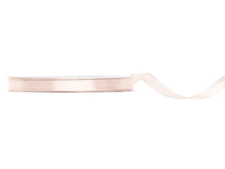 Off White Satinbånd, 25M X 6mm