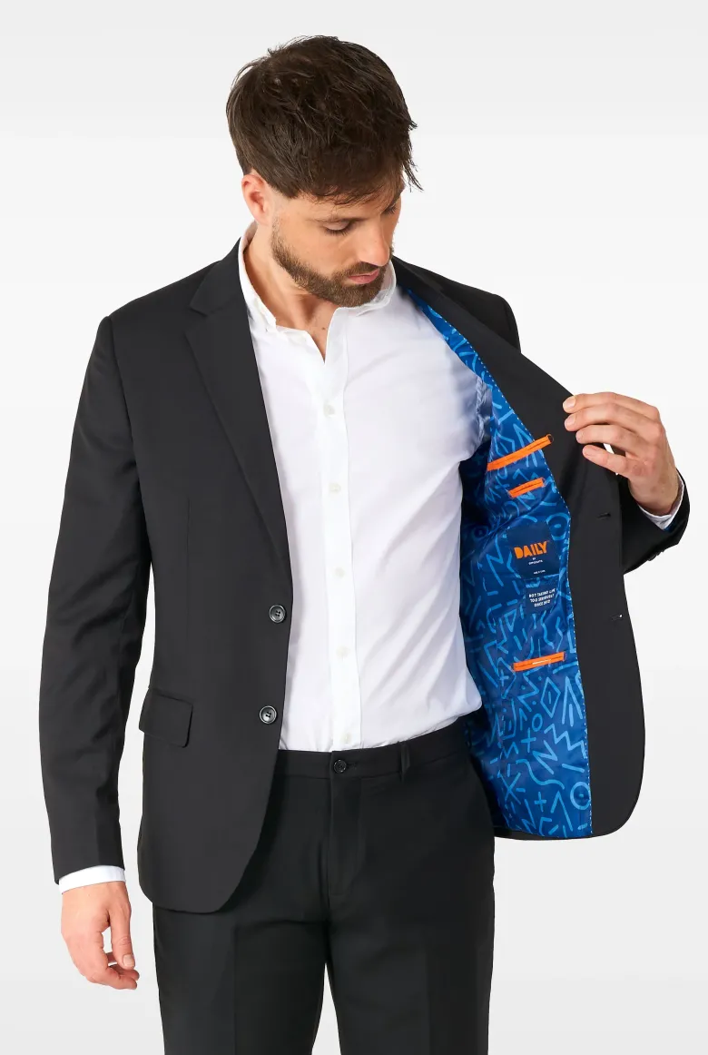 OppoSuits® Daily Black - Sort Jakkesæt