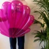 Oppustelig Pink Muslingeskal m/Glimmer