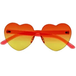 Orange Hjerteformet Solbriller