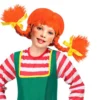 Orange Paryk m/Fletninger ala. Pippi