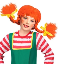 Orange Paryk m/Fletninger ala. Pippi