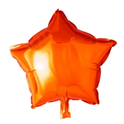 Orange Stjerne Folie Ballon