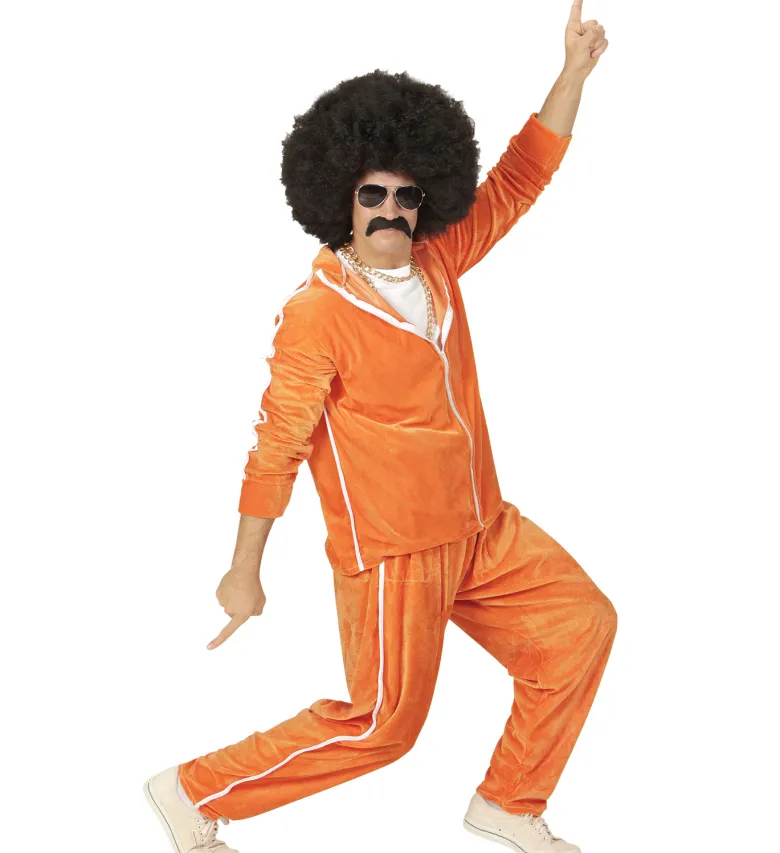 Orange Velour Tracksuit