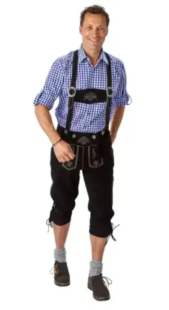 Originale Lederhosen i Ægte Læder - Sorte