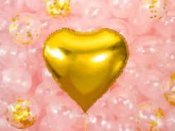 Oversize Folie Ballon 61cm, Guld Hjerte