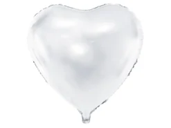 Oversize Folie Ballon 61 cm, Hvidt Hjerte