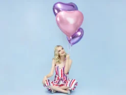 Oversize Folie Ballon 61 cm, Lyserødt Hjerte
