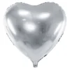 Oversize Folie Ballon 61cm, Sølv Hjerte