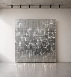 Paillet Vægpanel - Pixel Silver #099