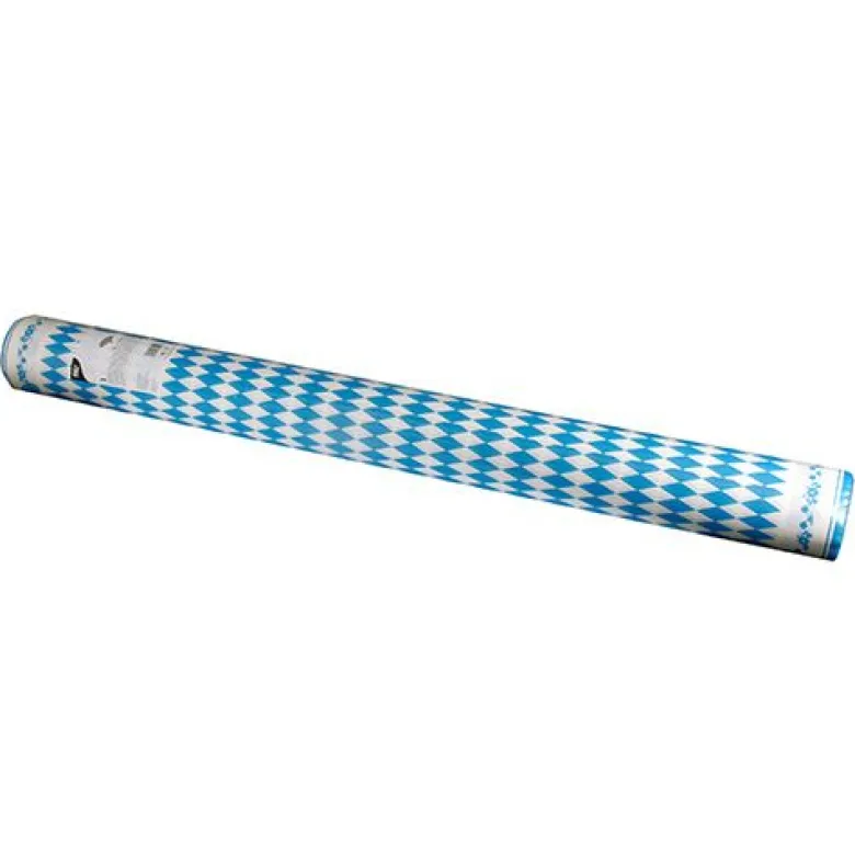 Papirdug: Blå/Hvid Ternet Airlaid Rulledug, 1.8 x 25M