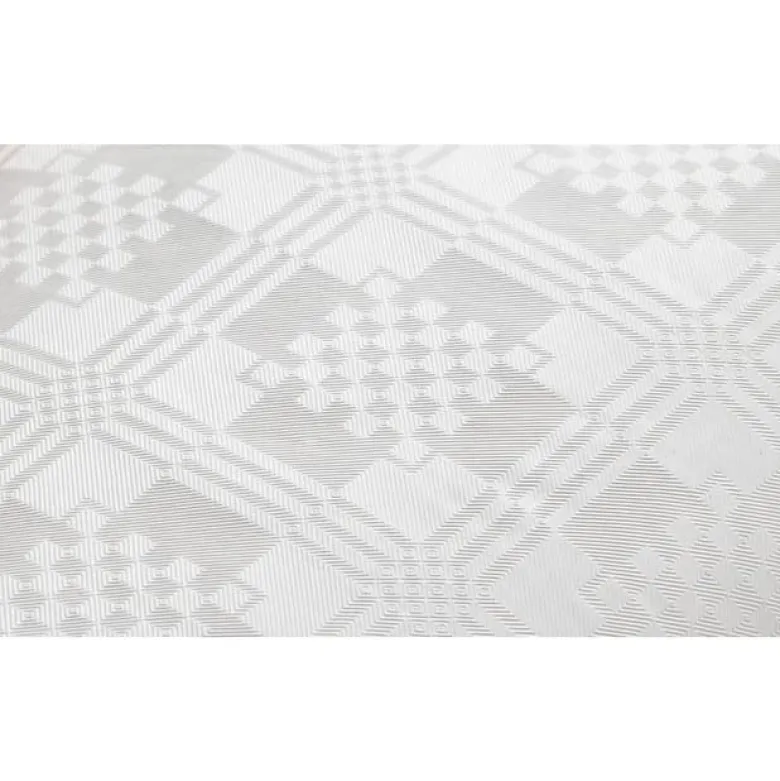 Papirdug: Damask Rulledug papir hvid 1.9 X 8M
