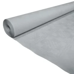 Papirdug: Damask Sølv Rulledug 1,19 x 6M