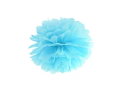 Papir pompom 25cm - lyseblå