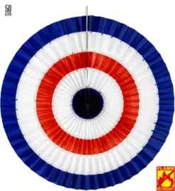 Papir Rosette - Rød/Hvid/Blå