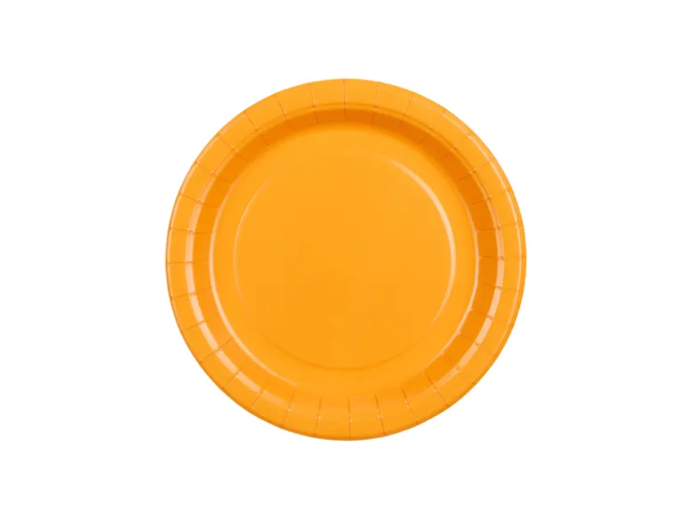 Paptallerkener Lys Orange 18 cm (6 stk.)