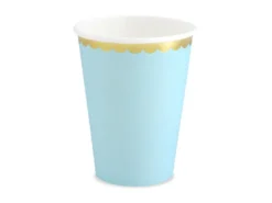 Pastel Blå Papkrus m/Guld Kant