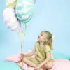 Pastel Folieballon - Bolsjestribet Lyserød, 45cm