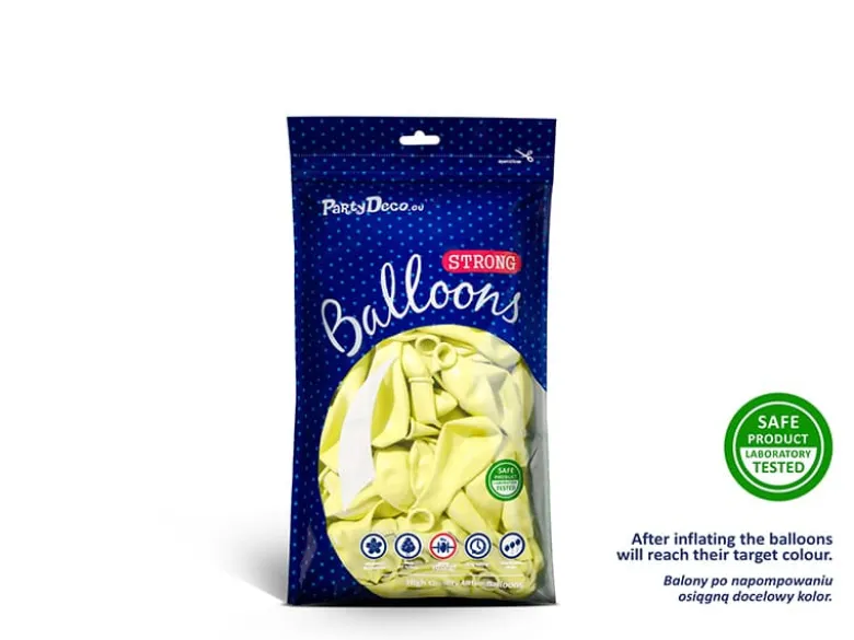 Pastel Lysegule 5" Balloner, Pose m/100 stk.