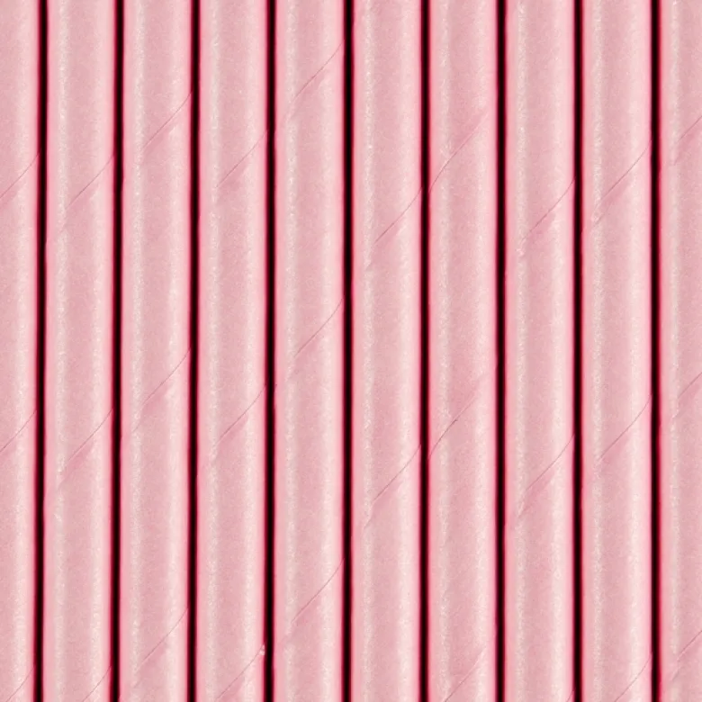 Pastel lyserød papir sugerør