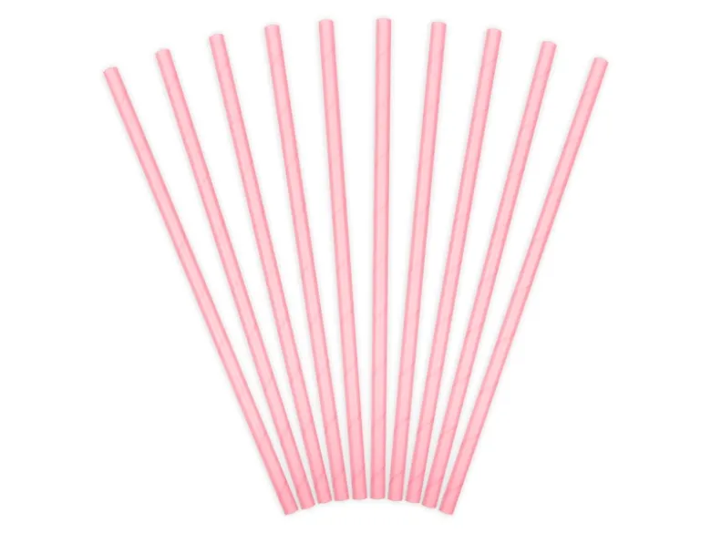 Pastel lyserød papir sugerør
