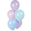 Pastel Macaron Latex Ballon Mix 27.5 cm, 10 stk.