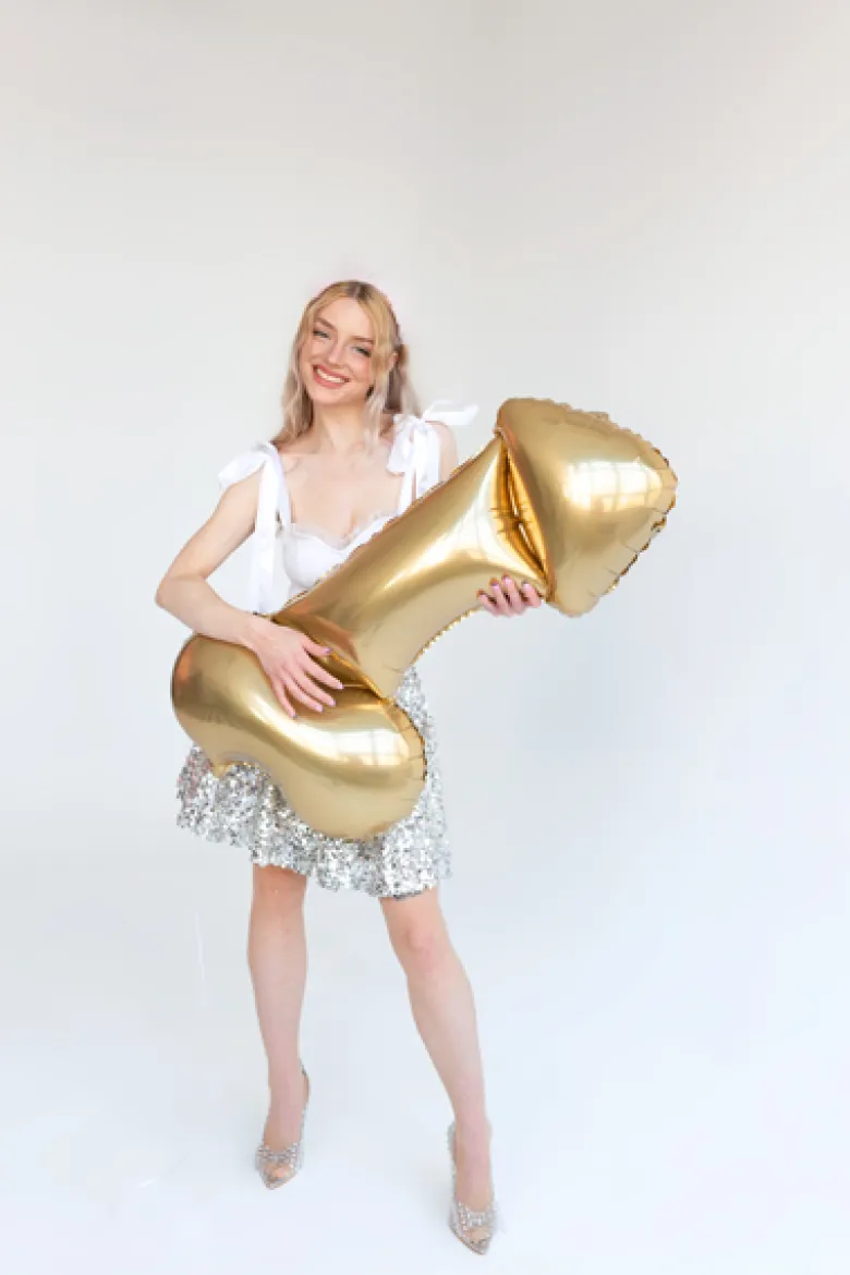 Penis Ballon Guld - Polterabend