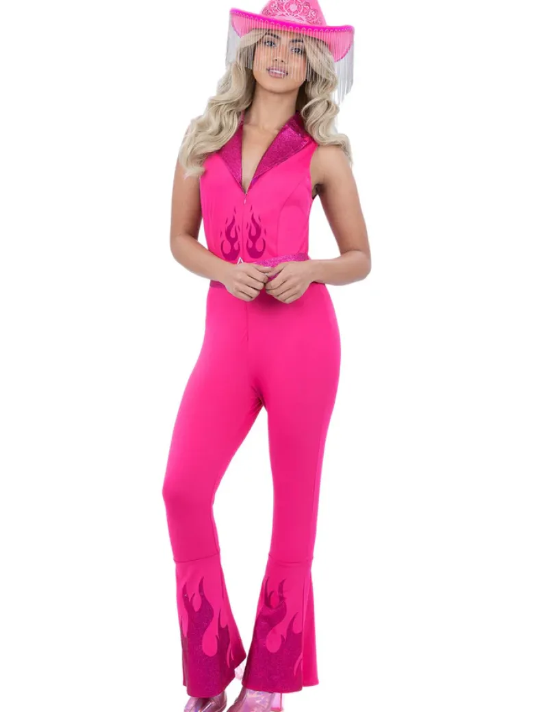 Pink Cowgirl Heldragt til Voksne, str. M
