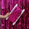 Pink Glimmerforhæng Folie 100x250cm – Festtema®