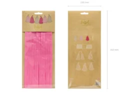 Pink, Lyserød & Creme Papir Tassels DIY, 12 stk.
