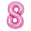 Pink Mid-Size Shape Folieballon (66cm), 8 Tal