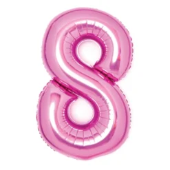 Pink Mid-Size Shape Folieballon (66cm), 8 Tal