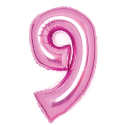 Pink Mid-Size Shape Folieballon (66cm), 9 Tal