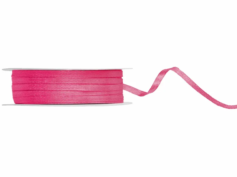 Pink Satinbånd, 3 mm