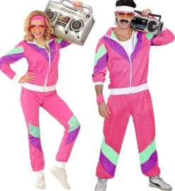 Pink Tracksuit m/Lilla & Mint Striber