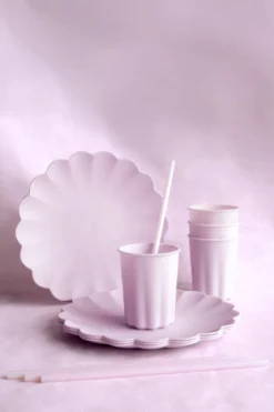 Plastiksugerør i Lavendel, 12 stk.