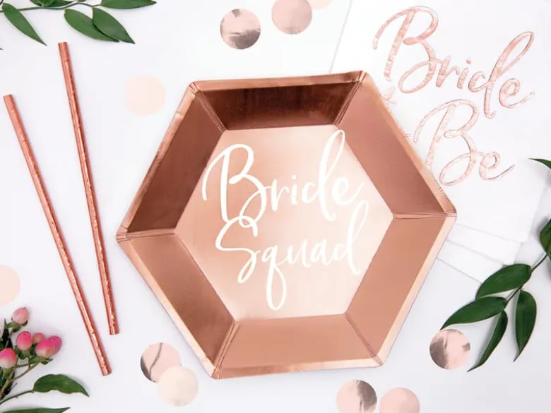Polterabend - "Bride Squad" Middagstallerkner, 6 stk.