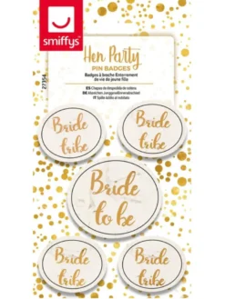 Polterabend "Bride Tribe" Badges, 5 stk.