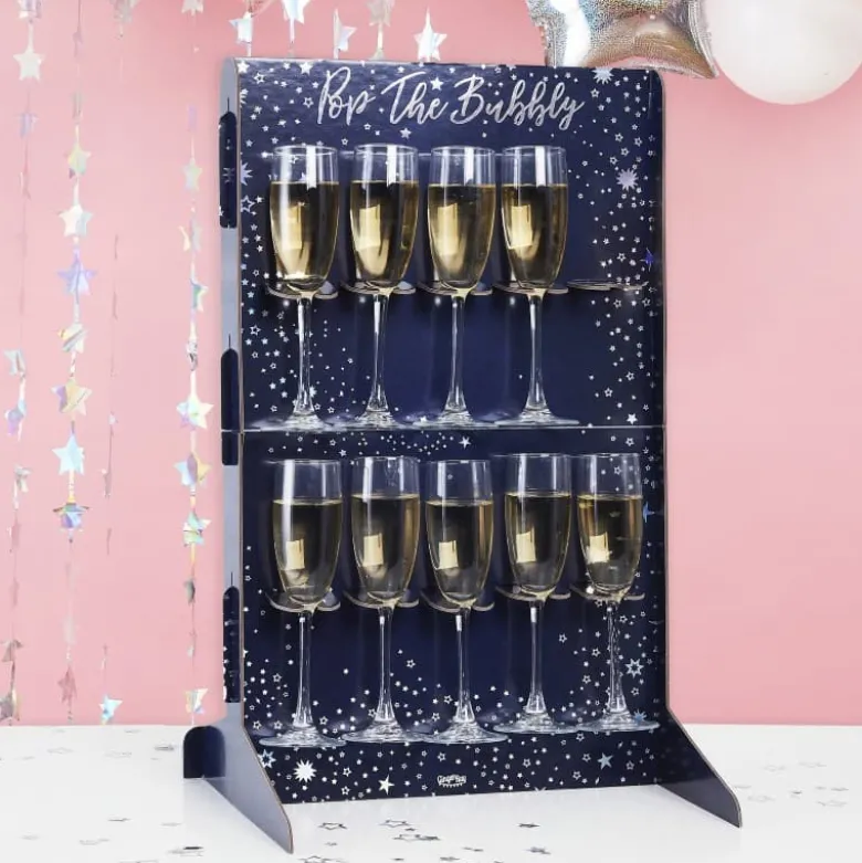 Pop the Bubbly Champagne Stander t/10 stk. Glas