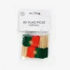 Portugisiske Flag på Picks på Træpind, 50stk.