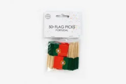 Portugisiske Flag på Picks på Træpind, 50stk.
