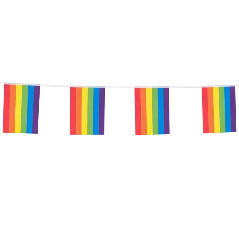 Pride Papir Vimpelguirlande, 3 meter