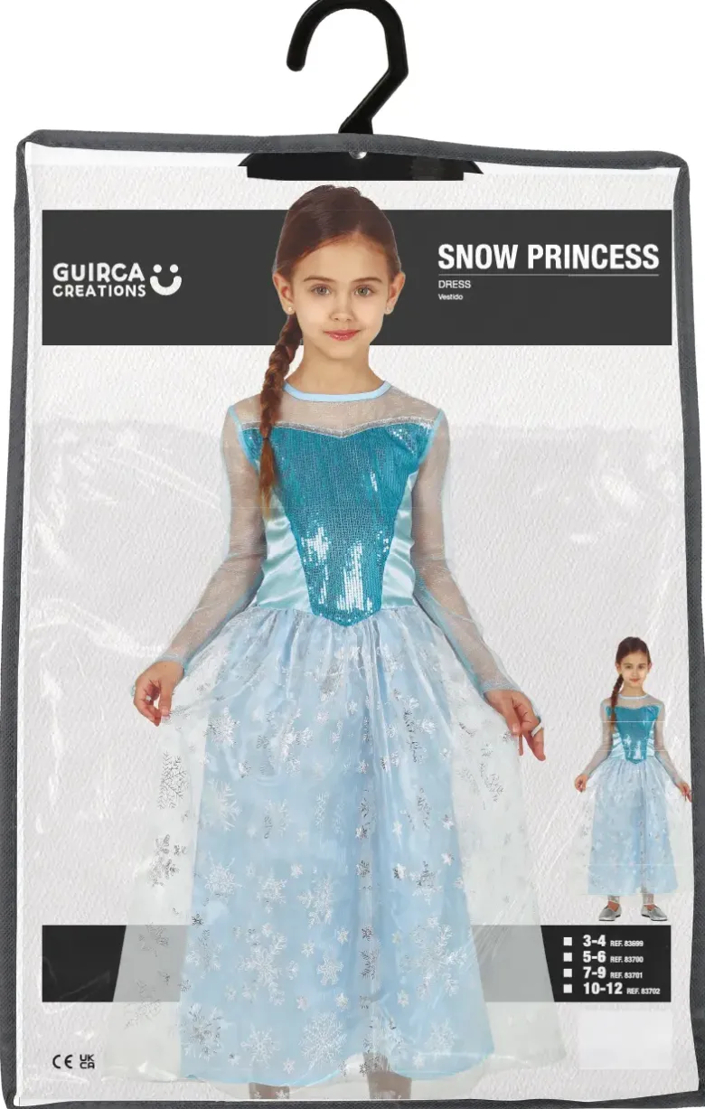 Prinsessekjole "Snow princess" - Blåt Kostume Til Piger (3 - 9 år)
