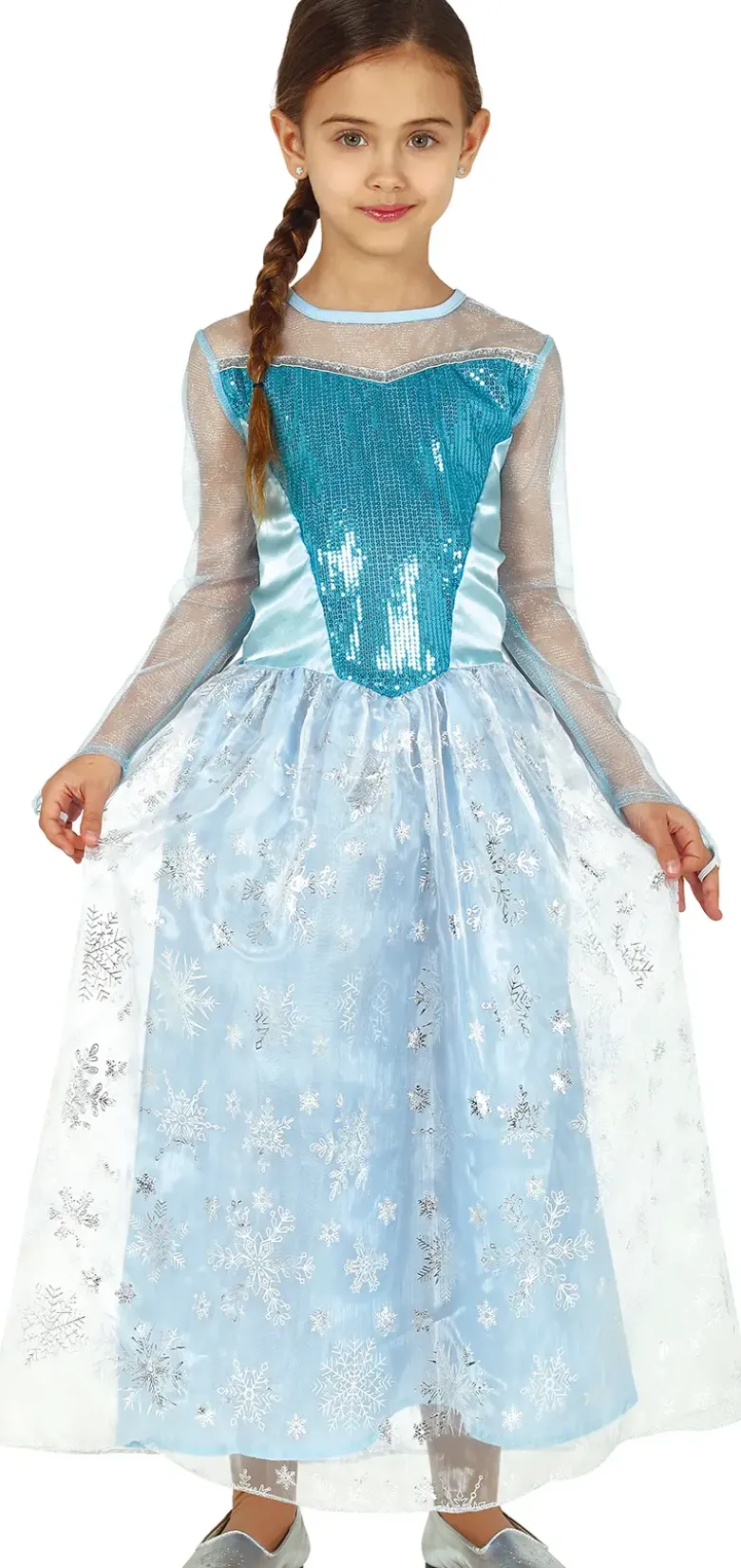 Prinsessekjole "Snow princess" - Blåt Kostume Til Piger (3 - 9 år)