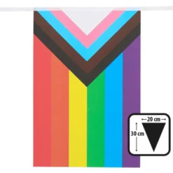 Progressive Pride Flagguirlande, 6 meter