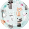 Purrfect Cat Party Kagetallerkner, 8 stk.