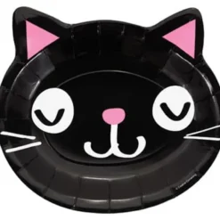 Purrfect Cat Party Shape Middagstallerkner, 8 stk.