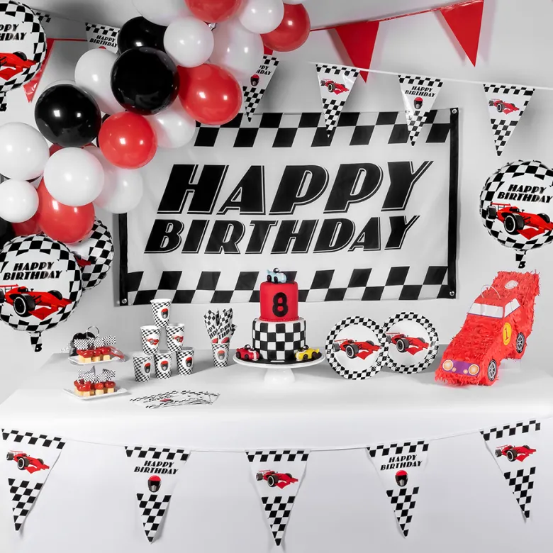 Racer Happy Birthday Banner, 150 x 90cm