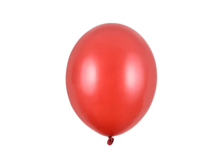 Rød Ballon Metallisk, 23 cm