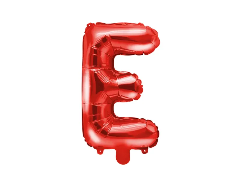 Rød Bogstav Ballon 35 cm - E